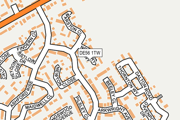 DE56 1TW map - OS OpenMap – Local (Ordnance Survey)