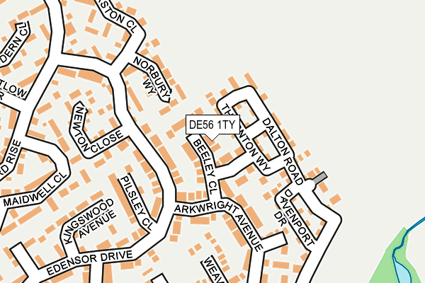 DE56 1TY map - OS OpenMap – Local (Ordnance Survey)