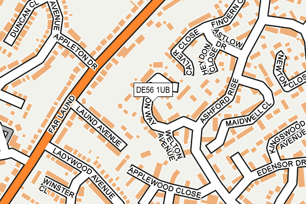 DE56 1UB map - OS OpenMap – Local (Ordnance Survey)