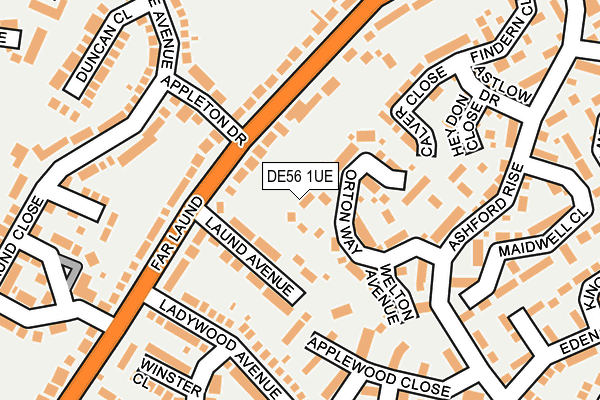 DE56 1UE map - OS OpenMap – Local (Ordnance Survey)