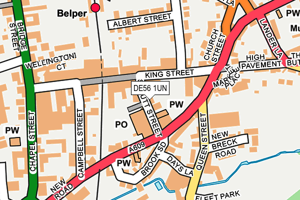 Map of A H BELPER LIMITED at local scale