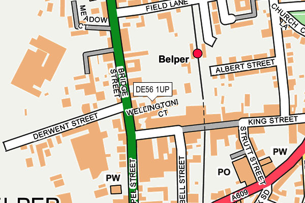 DE56 1UP map - OS OpenMap – Local (Ordnance Survey)