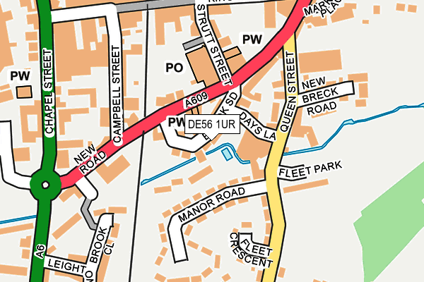 DE56 1UR map - OS OpenMap – Local (Ordnance Survey)