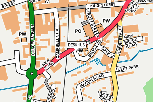 DE56 1US map - OS OpenMap – Local (Ordnance Survey)