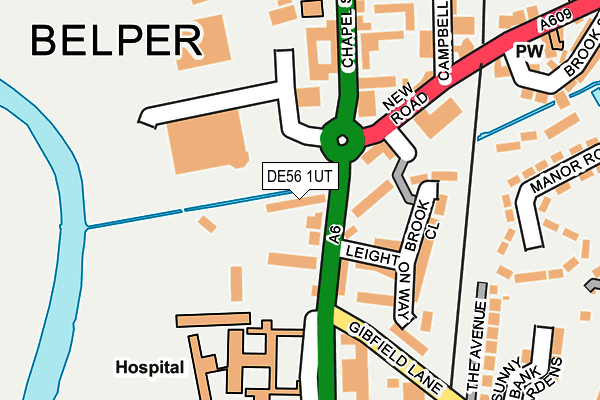 DE56 1UT map - OS OpenMap – Local (Ordnance Survey)