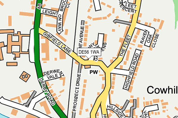 DE56 1WA map - OS OpenMap – Local (Ordnance Survey)