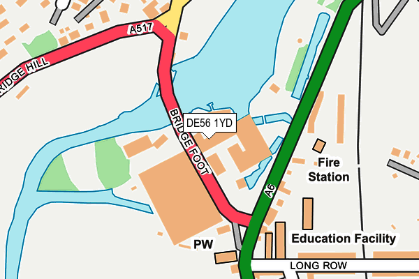 DE56 1YD map - OS OpenMap – Local (Ordnance Survey)