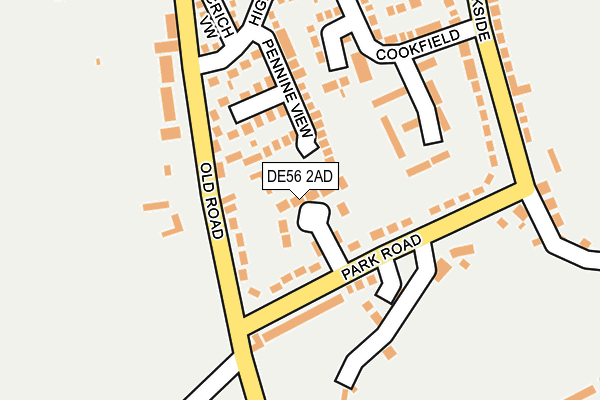 DE56 2AD map - OS OpenMap – Local (Ordnance Survey)