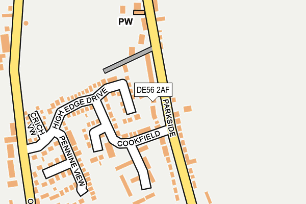 DE56 2AF map - OS OpenMap – Local (Ordnance Survey)