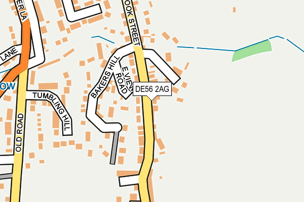 DE56 2AG map - OS OpenMap – Local (Ordnance Survey)