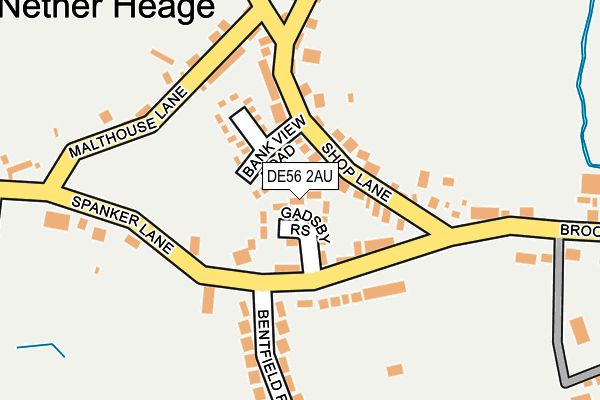 DE56 2AU map - OS OpenMap – Local (Ordnance Survey)