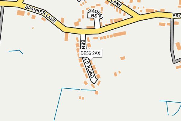 DE56 2AX map - OS OpenMap – Local (Ordnance Survey)