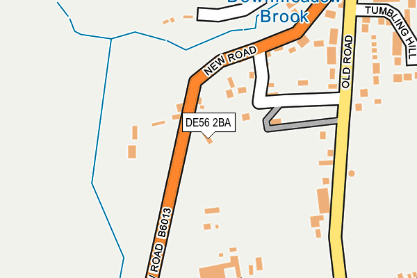 DE56 2BA map - OS OpenMap – Local (Ordnance Survey)