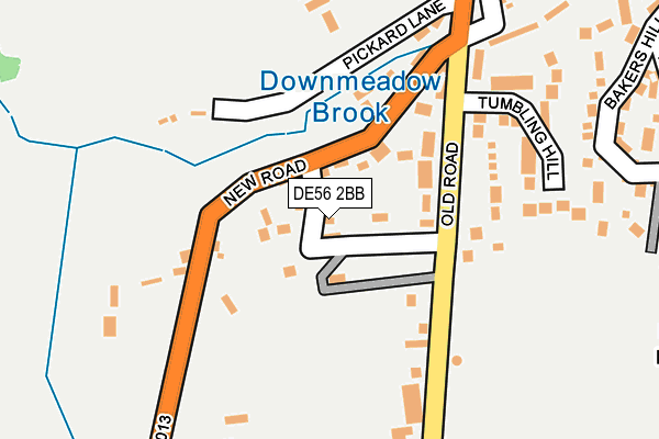 DE56 2BB map - OS OpenMap – Local (Ordnance Survey)