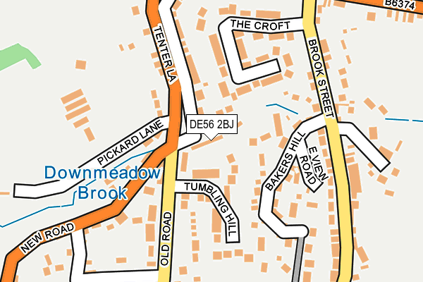 DE56 2BJ map - OS OpenMap – Local (Ordnance Survey)