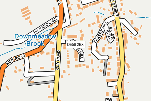 DE56 2BX map - OS OpenMap – Local (Ordnance Survey)