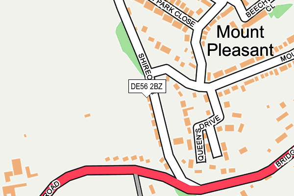 DE56 2BZ map - OS OpenMap – Local (Ordnance Survey)