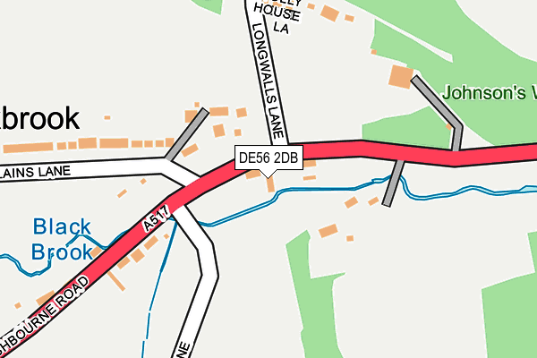 DE56 2DB map - OS OpenMap – Local (Ordnance Survey)