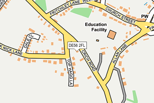 DE56 2FL map - OS OpenMap – Local (Ordnance Survey)