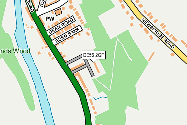 DE56 2GF map - OS OpenMap – Local (Ordnance Survey)