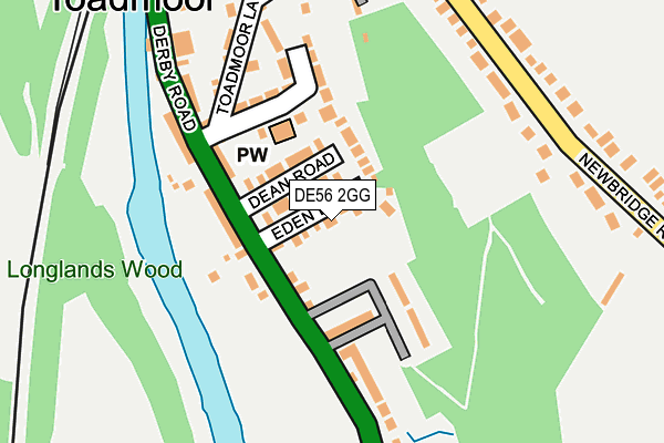 DE56 2GG map - OS OpenMap – Local (Ordnance Survey)