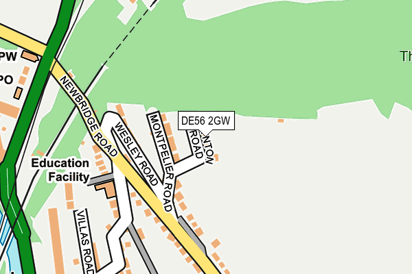 DE56 2GW map - OS OpenMap – Local (Ordnance Survey)