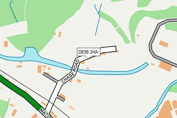 DE56 2HA map - OS OpenMap – Local (Ordnance Survey)