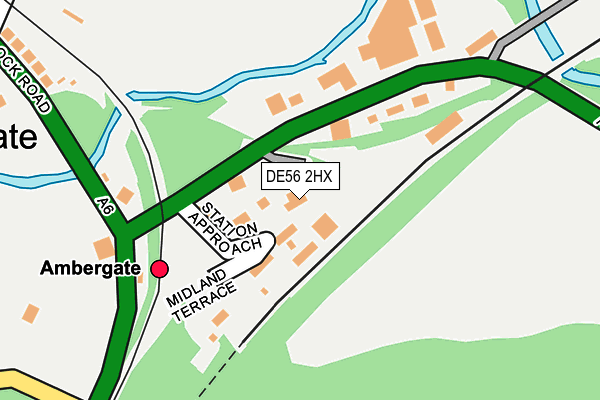 DE56 2HX map - OS OpenMap – Local (Ordnance Survey)