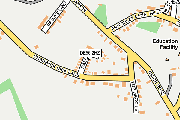 DE56 2HZ map - OS OpenMap – Local (Ordnance Survey)