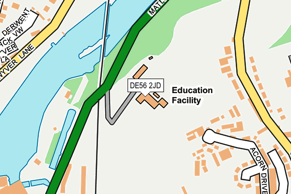 DE56 2JD map - OS OpenMap – Local (Ordnance Survey)