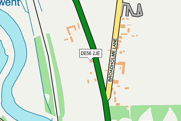 DE56 2JE map - OS OpenMap – Local (Ordnance Survey)