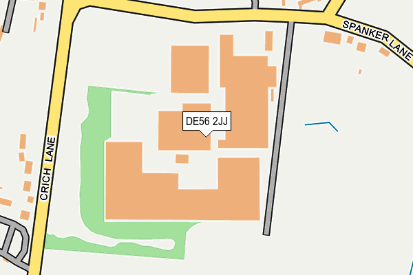 DE56 2JJ map - OS OpenMap – Local (Ordnance Survey)