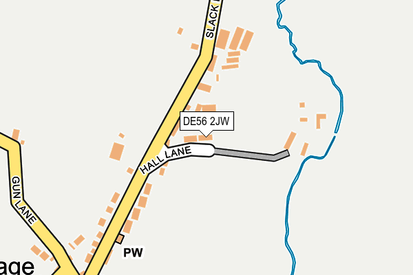 DE56 2JW map - OS OpenMap – Local (Ordnance Survey)