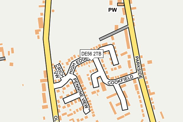 DE56 2TB map - OS OpenMap – Local (Ordnance Survey)