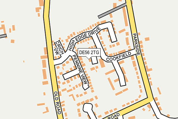 DE56 2TG map - OS OpenMap – Local (Ordnance Survey)
