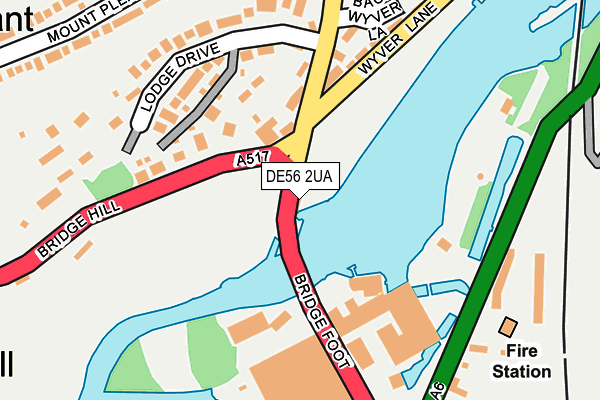 DE56 2UA map - OS OpenMap – Local (Ordnance Survey)