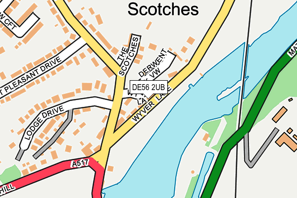 DE56 2UB map - OS OpenMap – Local (Ordnance Survey)