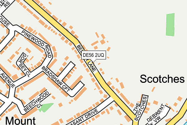 DE56 2UQ map - OS OpenMap – Local (Ordnance Survey)