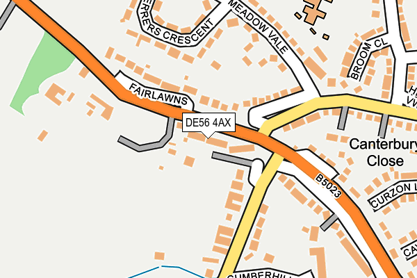 DE56 4AX map - OS OpenMap – Local (Ordnance Survey)