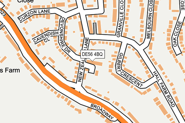 DE56 4BQ map - OS OpenMap – Local (Ordnance Survey)
