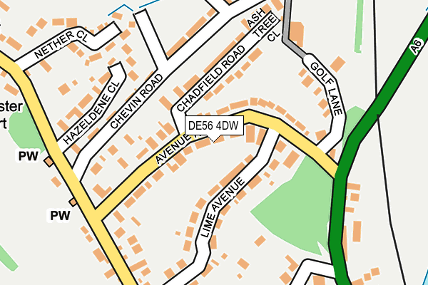 DE56 4DW map - OS OpenMap – Local (Ordnance Survey)