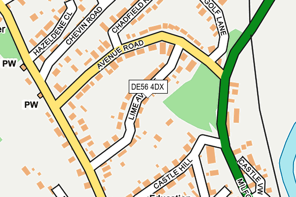 DE56 4DX map - OS OpenMap – Local (Ordnance Survey)