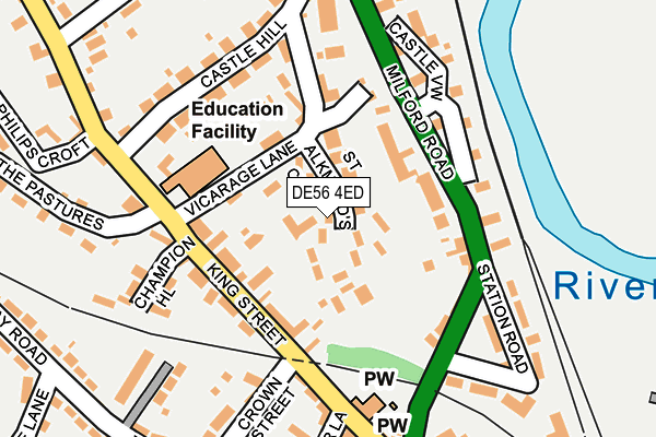 DE56 4ED map - OS OpenMap – Local (Ordnance Survey)