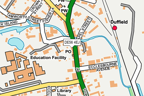 DE56 4EJ map - OS OpenMap – Local (Ordnance Survey)