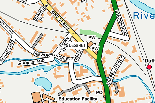 DE56 4ET map - OS OpenMap – Local (Ordnance Survey)