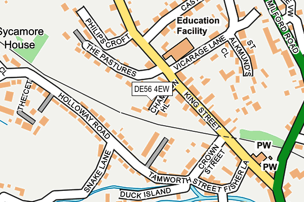 DE56 4EW map - OS OpenMap – Local (Ordnance Survey)