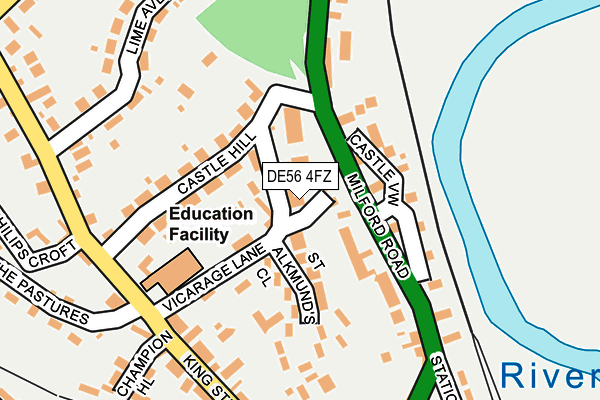 DE56 4FZ map - OS OpenMap – Local (Ordnance Survey)