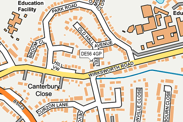 DE56 4GP map - OS OpenMap – Local (Ordnance Survey)