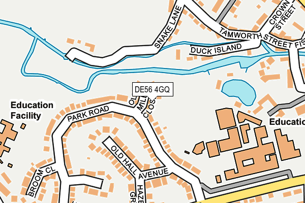 DE56 4GQ map - OS OpenMap – Local (Ordnance Survey)