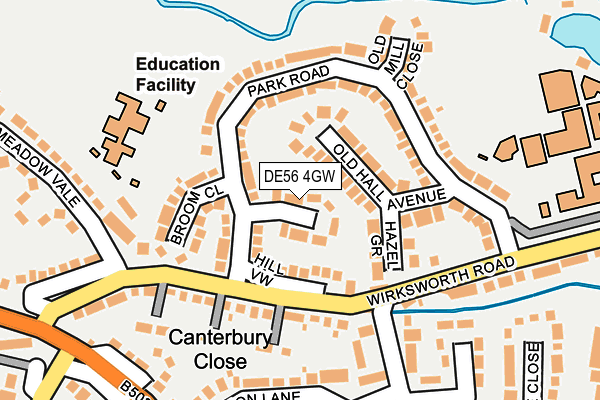 DE56 4GW map - OS OpenMap – Local (Ordnance Survey)